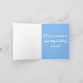 ジンジャーブレッドのホリデー、ホリデーシーズンはリラックス シーズンカード (内部)