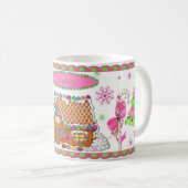 ジンジャーブレッドのマグ-名前を個人化して下さい-クリスマス コーヒーマグカップ (正面右)