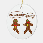 ジンジャーブレッドのユーモア セラミックオーナメント (左)