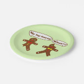 ジンジャーブレッドのユーモア ペーパープレート (アングル)