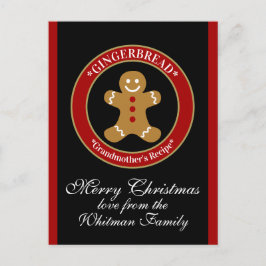 ジンジャーブレッドのレシピカード シーズンポストカード