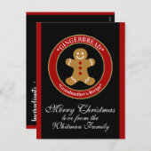 ジンジャーブレッドのレシピカード シーズンポストカード (正面/裏面)