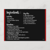 ジンジャーブレッドのレシピカード シーズンポストカード (裏面)