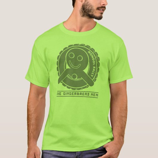 ジンジャーブレッドのロゴ-灰色 Tシャツ (正面)