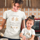 ジンジャーブレッドの人々クリスマスクッキー名前を焼く トライブレンドＴシャツ