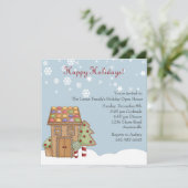 ジンジャーブレッドの休日のオープンハウスの招待状 招待状 (スタンド正面)