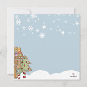 ジンジャーブレッドの休日のオープンハウスの招待状 招待状 (裏面)