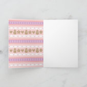 ジンジャーブレッドの休日の写真カード シーズンカード (内部)