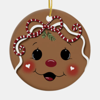 ジンジャーブレッドの女の子クリスマスの飾り セラミックオーナメント