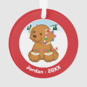 ジンジャーブレッドの子犬 オーナメント (裏面)