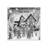 ジンジャーブレッドの家とかわいいジンジャーブレッドの家族 ラバースタンプ (インプリント)