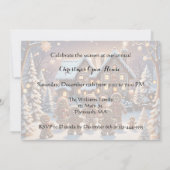 ジンジャーブレッドの家とかわいいジンジャーブレッドの家族 招待状 (裏面)