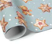 ジンジャーブレッドの家と人 ラッピングペーパー (ロールコーナー)