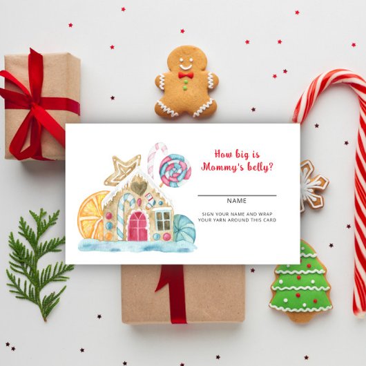 ジンジャーブレッドの家 – どのぐらいの大きさのお母さんの腹 エンクロージャーカード