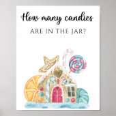 ジンジャーブレッドの家 – キャンディーの数を推測 ポスター (正面)