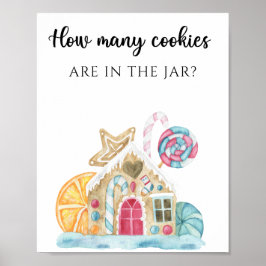 ジンジャーブレッドの家 – クッキーの数を推測 ポスター
