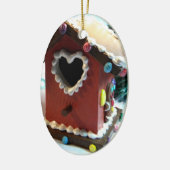 ジンジャーブレッドの巣箱 セラミックオーナメント (左)