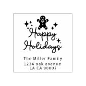 ジンジャーブレッドの幸せな休日 ラバースタンプ (インプリント)