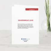 ジンジャーブレッドの愛 - CHOCのための子供たちの芸術 サンキューカード (裏面)
