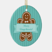 ジンジャーブレッドの抱擁 セラミックオーナメント (右)