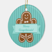 ジンジャーブレッドの抱擁 セラミックオーナメント (左)