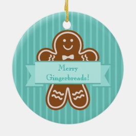 ジンジャーブレッドの抱擁 セラミックオーナメント