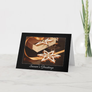 ジンジャーブレッドの星のクッキー シーズンカード