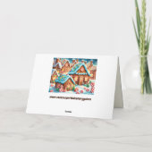 ジンジャーブレッドの村のグリーティングカード シーズンカード (裏面)