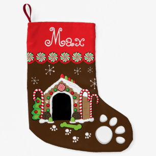 ジンジャーブレッドの犬小屋 スモールクリスマスストッキング