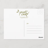 ジンジャーブレッドの猫と紡ぎ砂糖 – 手絵を描 ポストカード (裏面)