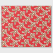 ジンジャーブレッドの赤 ラッピングペーパー (フラット)