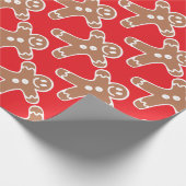 ジンジャーブレッドの赤 ラッピングペーパー (角)