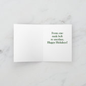 ジンジャーブレッドの軍芸術家の休日の挨拶状 シーズンカード (内部)