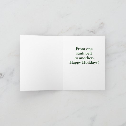 ジンジャーブレッドの軍芸術家の休日の挨拶状 シーズンカード (内部)