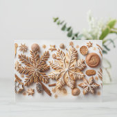 ジンジャーブレッドの雪の結晶(ゴールデングリッター付き) シーズンカード (スタンド正面)