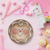 ジンジャーブレッドの顔の紙皿 ペーパープレート (パーティー)