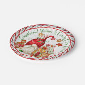 ジンジャーブレッドの願いとキャンディーケーンのキス ペーパープレート (アングル)