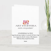 ジンジャーブレッドのDaVinciの挨拶状 シーズンカード (裏面)