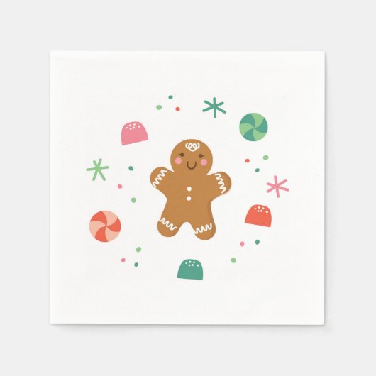 ジンジャーブレッドはナプキンを願う スタンダードカクテルナプキン (正面)