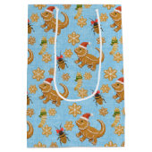 ジンジャーブレッドひげドラゴンクリスマス ミディアムペーパーバッグ (裏面)