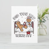 ジンジャーブレッドを冷やしてみたか？看護師のためのクリスマス 招待状 (スタンド正面)