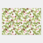 ジンジャーブレッドアンドキャンディーケストライプイン3座標 ラッピングペーパーシート (正面3)