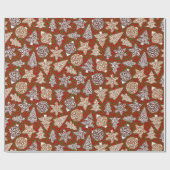 ジンジャーブレッドエレガントクッキー ラッピングペーパー (フラット)