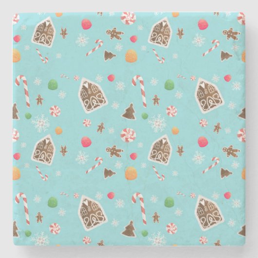 ジンジャーブレッドオーナメント ストーンコースター (正面)