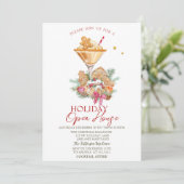 ジンジャーブレッドカクテルクッキー ホリデー オープンハウス 招待状 (スタンド正面)