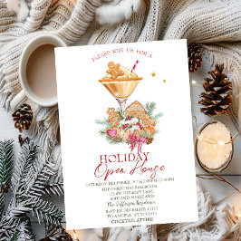 ジンジャーブレッドカクテルクッキー ホリデー オープンハウス 招待状