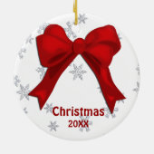 ジンジャーブレッドカップルのクリスマスオーナメント セラミックオーナメント (裏面)