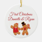 ジンジャーブレッドカップルオーナメント セラミックオーナメント (正面)