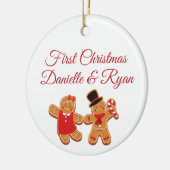 ジンジャーブレッドカップルオーナメント セラミックオーナメント (左)