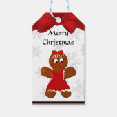 ジンジャーブレッドガールクリスマスギフトラベル ギフトタグ (正面)